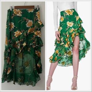 Alice & Olivia ruffle asymmetrical skirt. Size 10